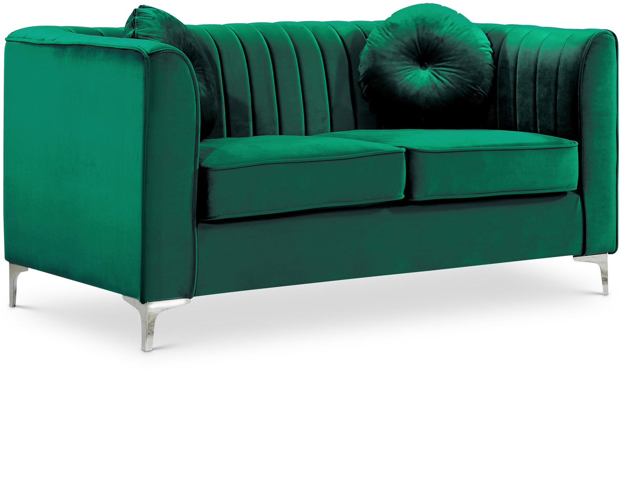 Isabelle Green Velvet Loveseat