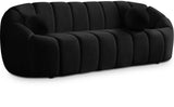 Elijah Black Velvet Sofa