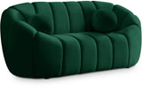 Elijah Green Velvet Loveseat