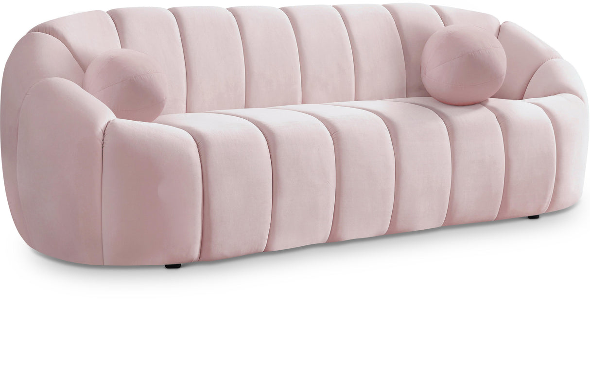 Elijah Pink Velvet Sofa