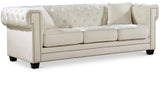 Bowery Cream Velvet Sofa