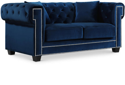 Bowery Navy Velvet Loveseat image