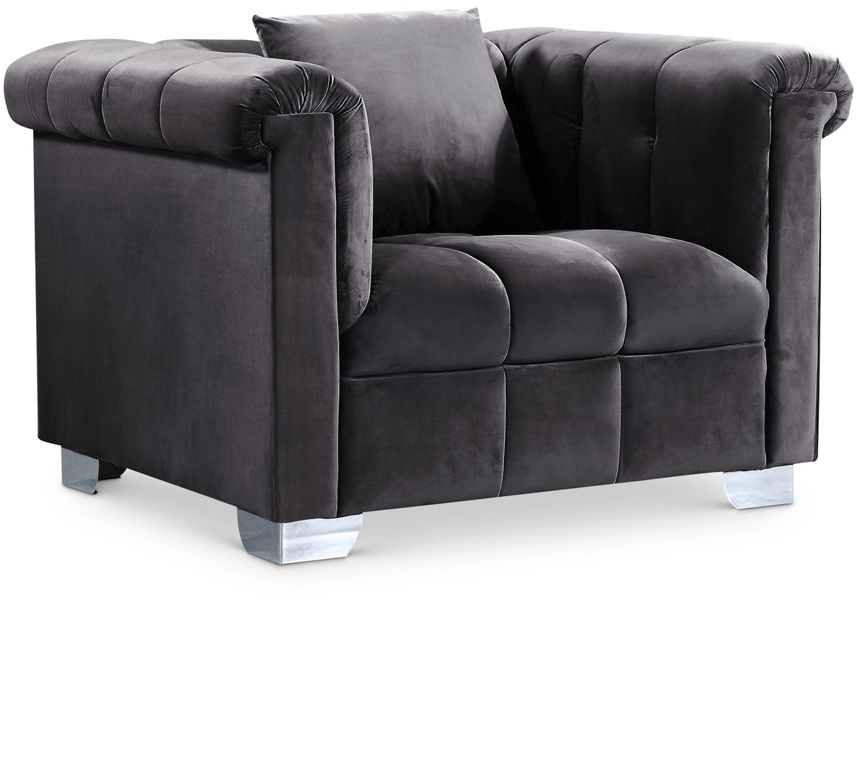 Kayla Grey Velvet Chair
