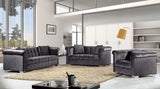 Kayla Grey Velvet Loveseat