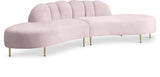 Divine Pink Velvet 2pc. Sectional