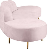 Divine Pink Velvet 2pc. Sectional