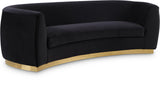 Julian Black Velvet Sofa