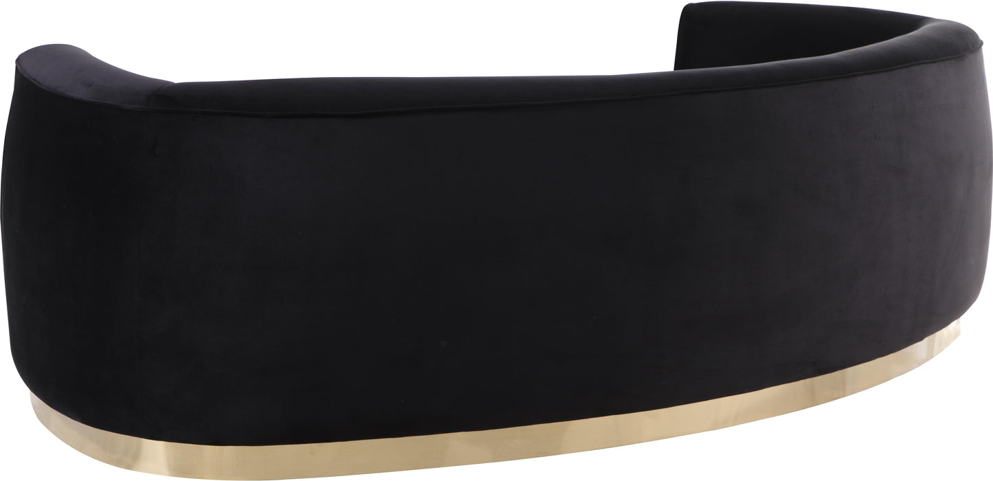 Julian Black Velvet Sofa