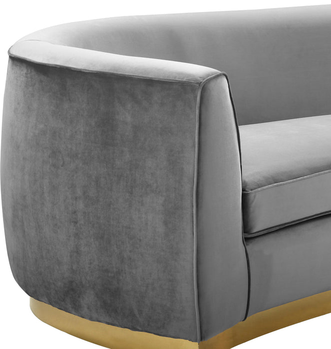 Julian Grey Velvet Sofa