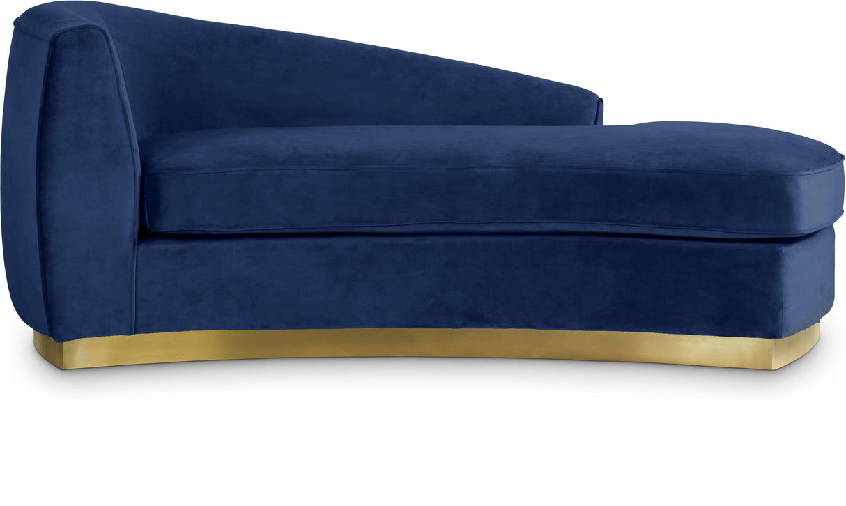 Julian Navy Velvet Chaise