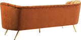 Margo Cognac Velvet Sofa