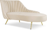 Margo Cream Velvet Chaise