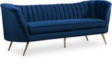 Margo Navy Velvet Sofa