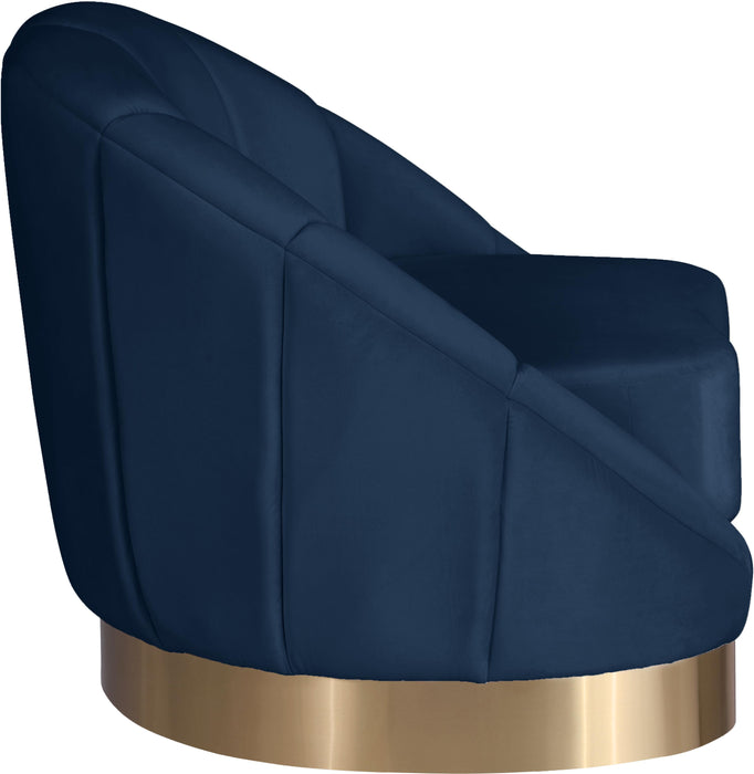 Shelly Navy Velvet Chair