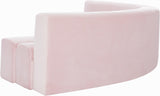Curl Pink Velvet 2pc. Sectional