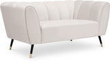 Beaumont Cream Velvet Loveseat