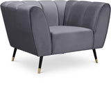 Beaumont Grey Velvet Chair