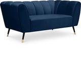 Beaumont Navy Velvet Loveseat