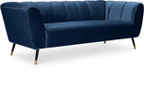 Beaumont Navy Velvet Sofa