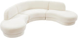 Rosa Cream Velvet 3pc. Sectional (3 Boxes)