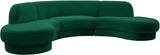 Rosa Green Velvet 3pc. Sectional (3 Boxes)