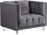 Mariel Grey Velvet Chair
