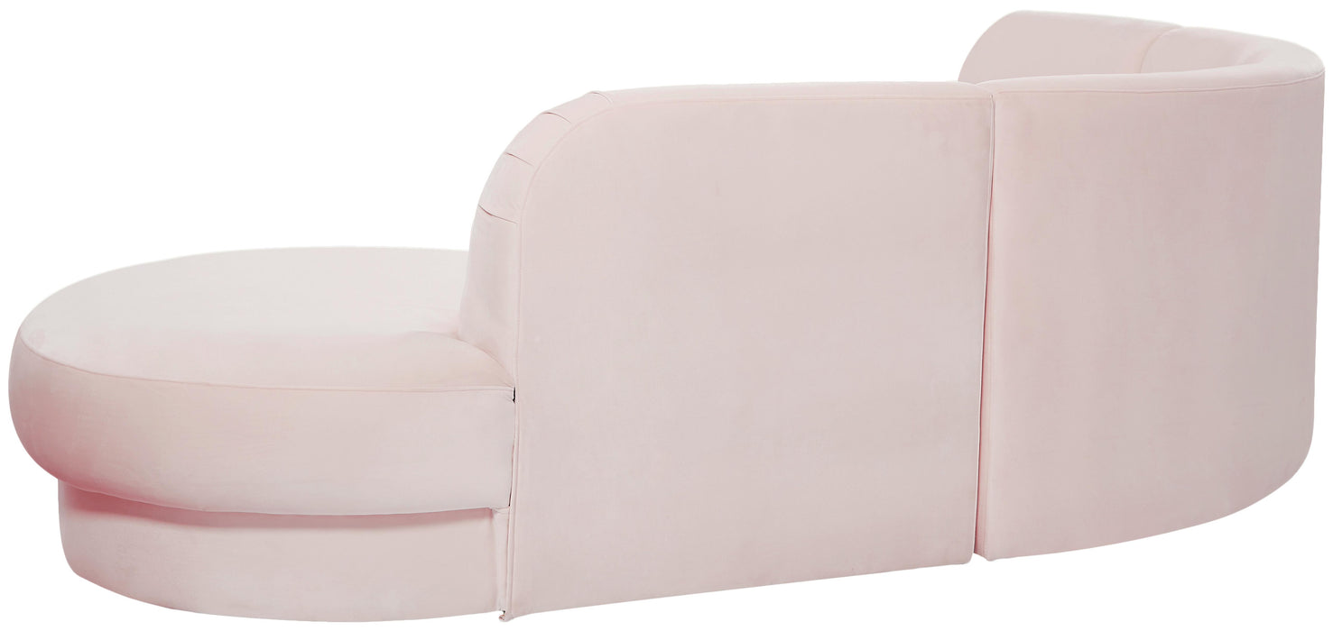 Rosa Pink Velvet 3pc. Sectional (3 Boxes)