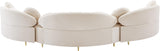Vivacious Cream Velvet 3pc. Sectional (3 Boxes)