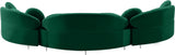 Vivacious Green Velvet 3pc. Sectional (3 Boxes)