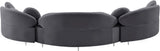 Vivacious Grey Velvet 3pc. Sectional (3 Boxes)
