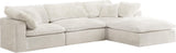 Cozy Cream Velvet Cloud Modular Sectional
