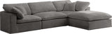Cozy Grey Velvet Cloud Modular Sectional