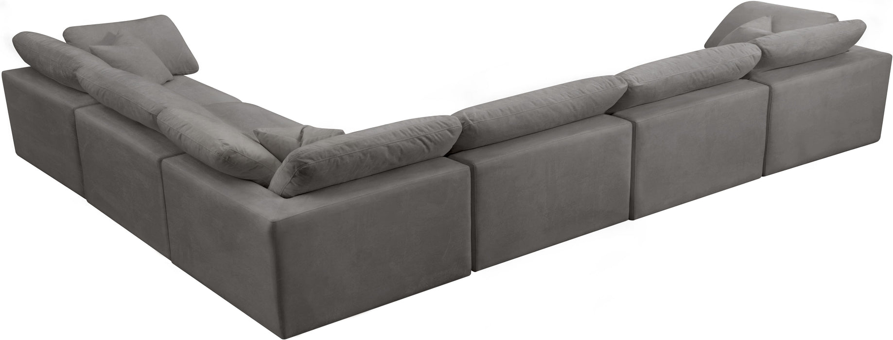 Cozy Grey Velvet Cloud Modular Sectional