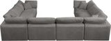 Cozy Grey Velvet Cloud Modular Sectional