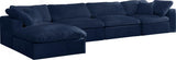 Cozy Navy Velvet Cloud Modular Sectional