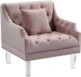 Roxy Pink Velvet Chair