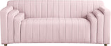 Naya Pink Velvet Loveseat