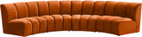 Infinity Cognac Velvet 4pc. Modular Sectional