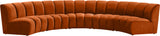 Infinity Cognac Velvet 5pc. Modular Sectional