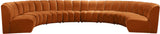 Infinity Cognac Velvet 8pc. Modular Sectional