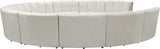 Infinity Cream Velvet 11pc. Modular Sectional