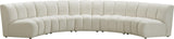 Infinity Cream Velvet 5pc. Modular Sectional