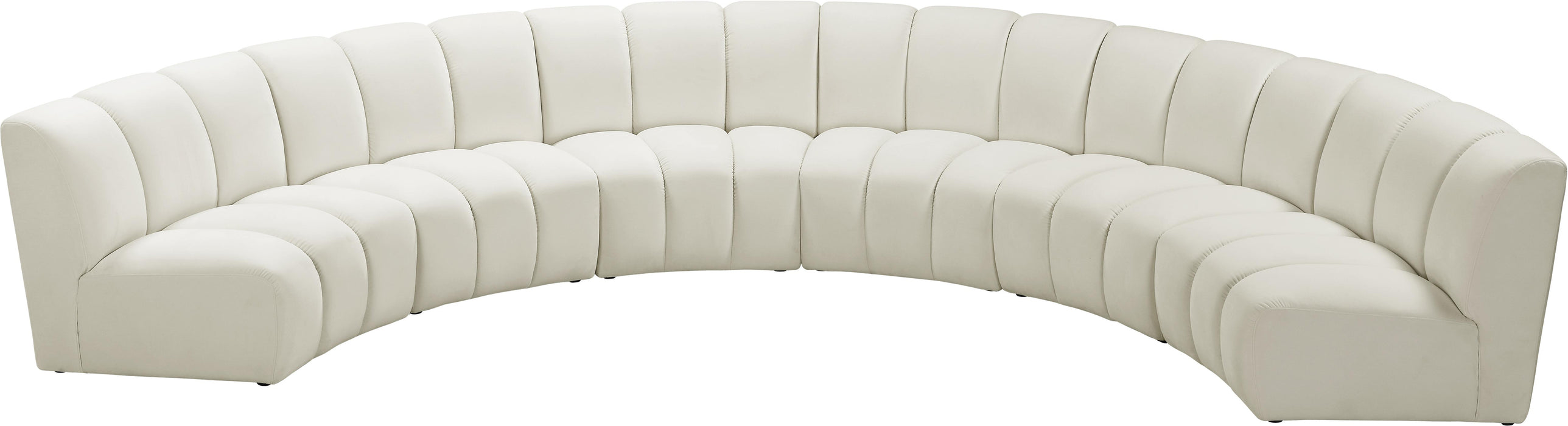 Infinity Cream Velvet 6pc. Modular Sectional