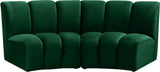 Infinity Green Velvet 2pc. Modular Sectional