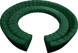 Infinity Green Velvet 12pc. Modular Sectional