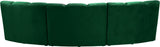 Infinity Green Velvet 3pc. Modular Sectional