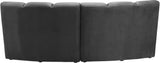 Infinity Grey Velvet 2pc. Modular Sectional