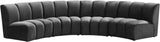 Infinity Grey Velvet 4pc. Modular Sectional