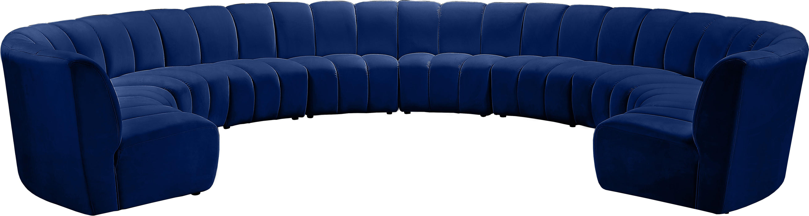 Infinity Navy Velvet 10pc. Modular Sectional image