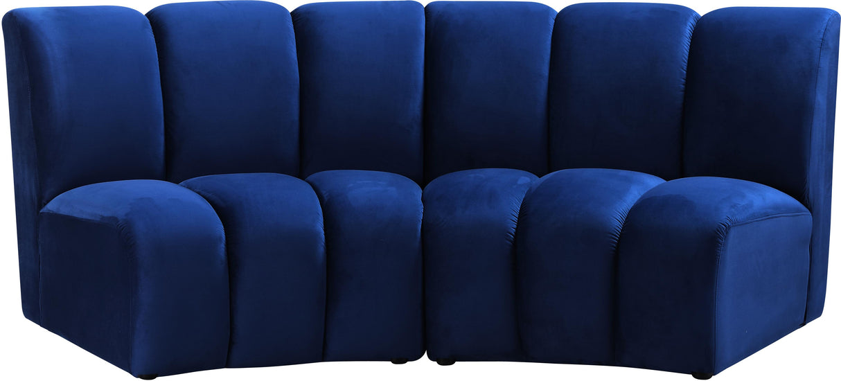 Infinity Navy Velvet 2pc. Modular Sectional